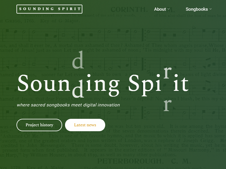 Sounding Spirit project homepage